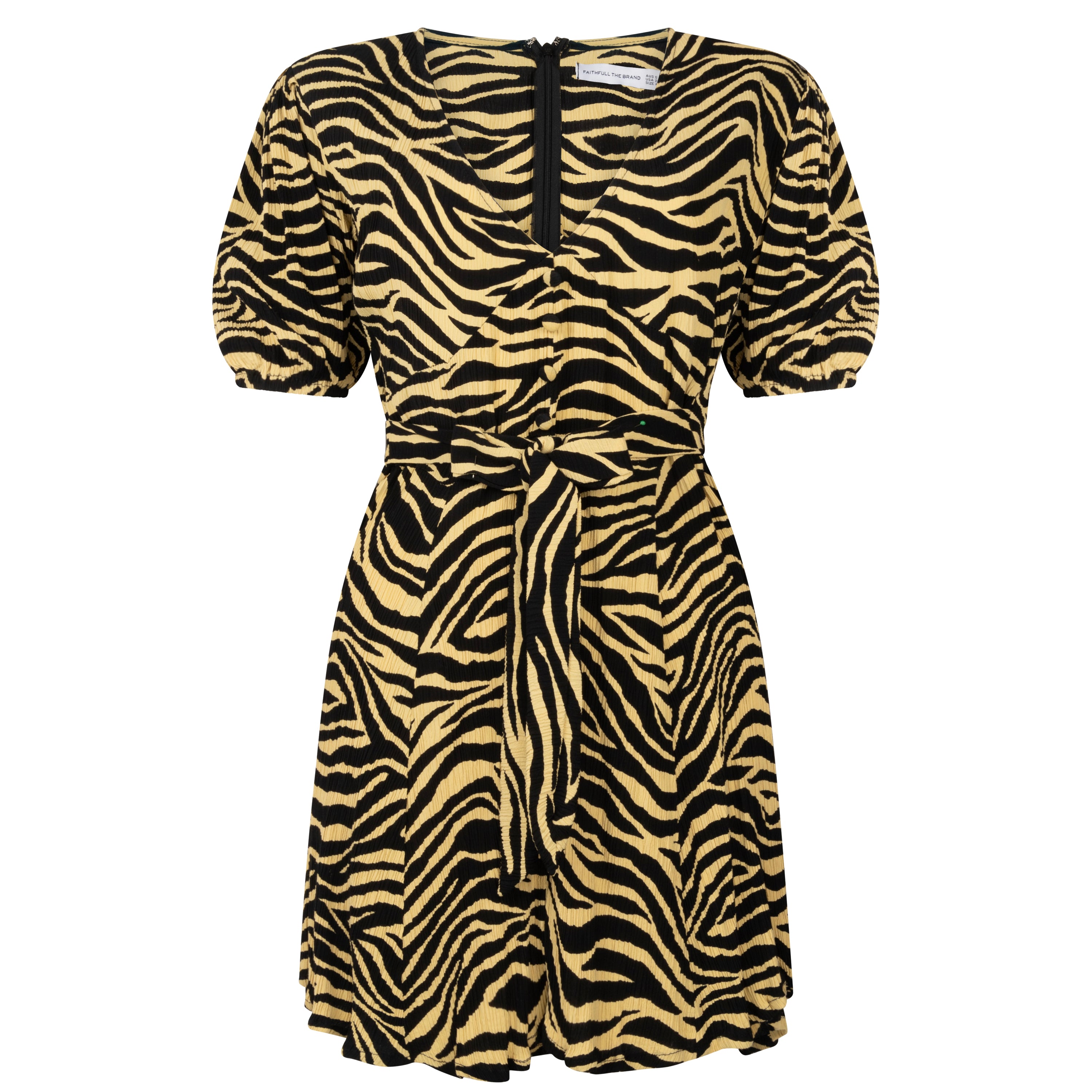 Yellow and black hot sale animal print dress