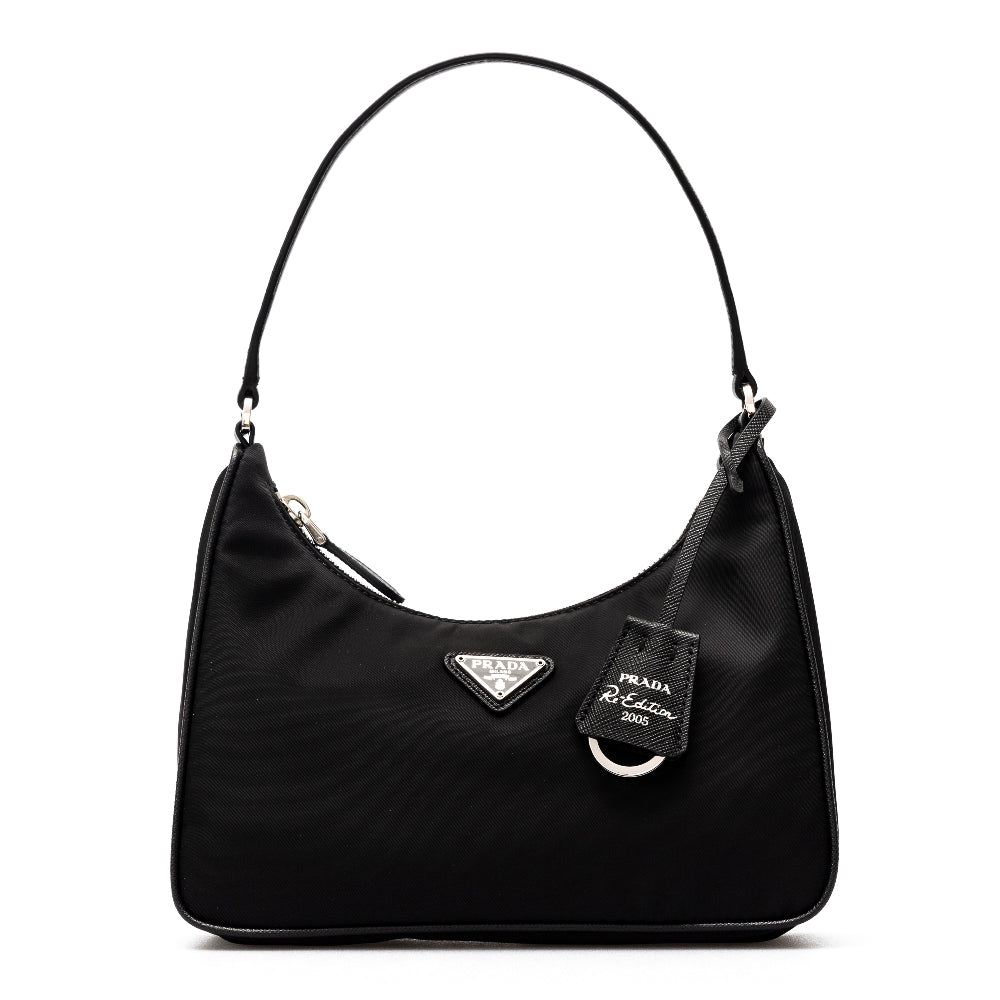 Prada Saffiano Leather Re-edition 2005 Shoulder Bag in Black