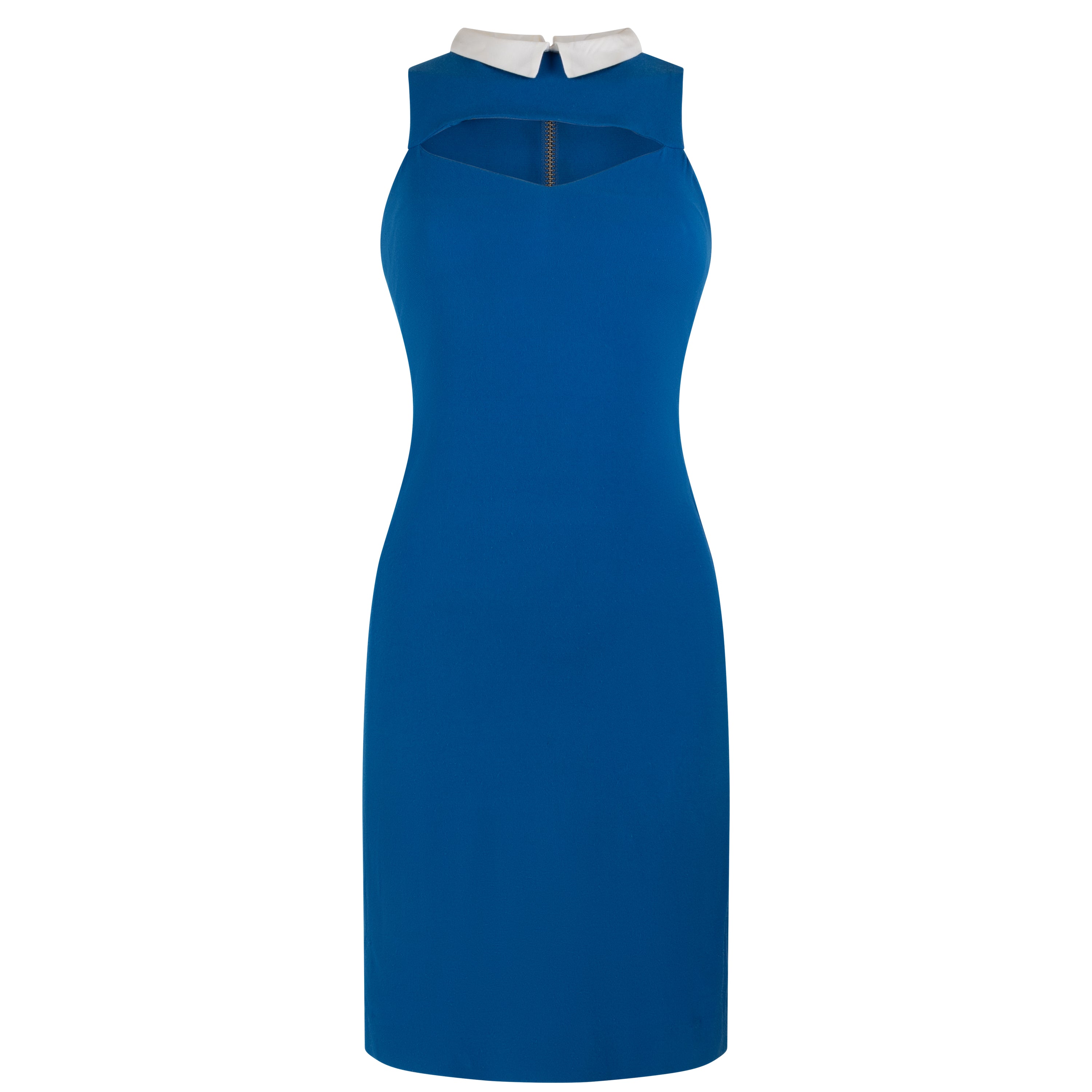Something Borrowed Claudie Pierlot Blue Midi Dress to rent - kledingverhuur Nederland, België