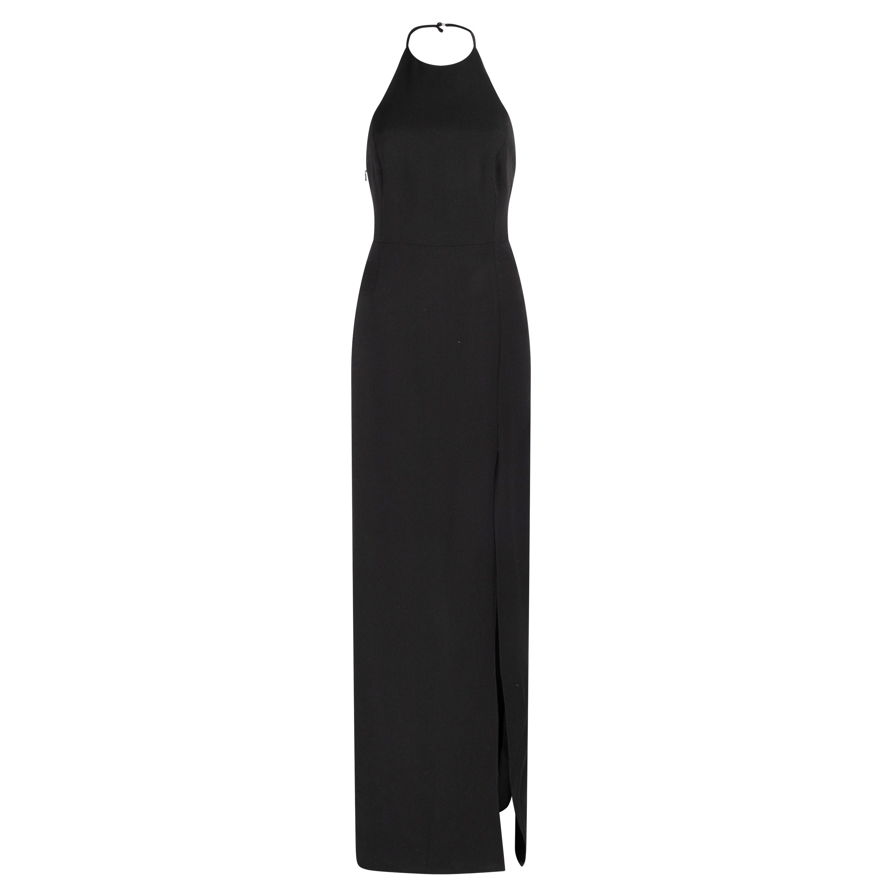 Something Borrowed Halston Heritage Black Dress With Slit to rent, kledingverhuur