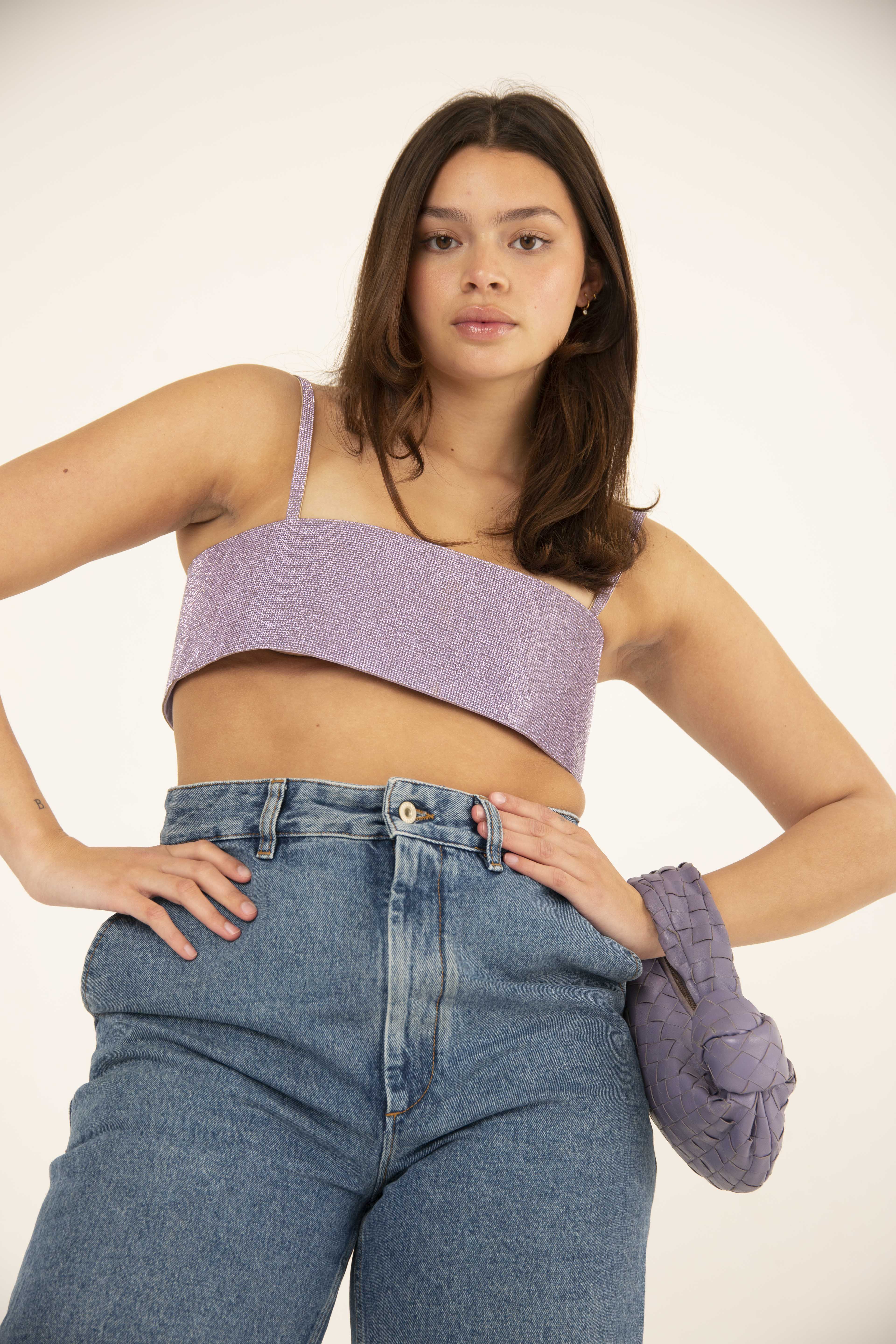 Rent for your upcoming holiday! Something Borrowed Nue Studio Cropped Top to rent, kledingverhuur