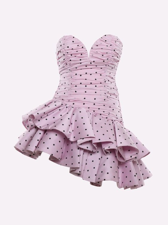  For Love & Lemons Mini Dress polka dot pink, date night dress