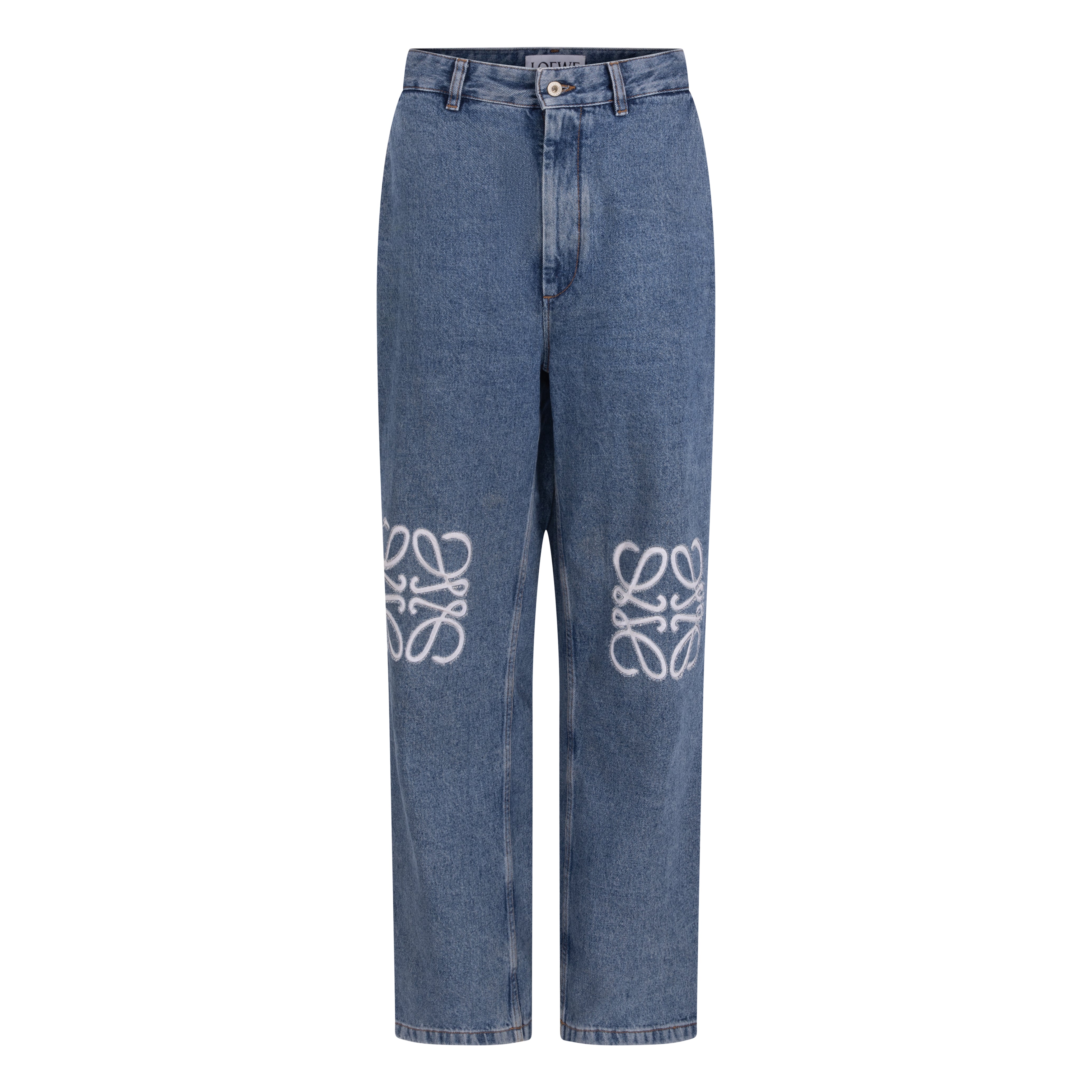 Something Borrowed Loewe Anagram High-Rise Jeans to rent, kledingverhuur.